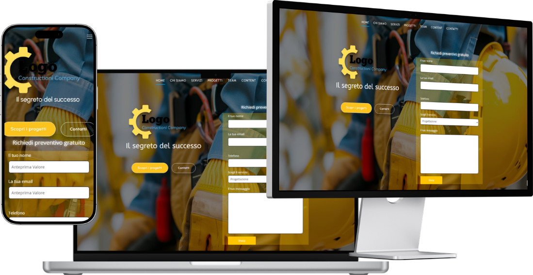 cover sito web costruzioni edilizia