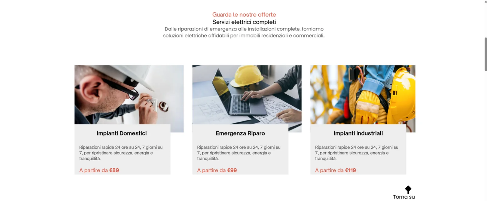 Sito economico Sito Internet Elettricista 1