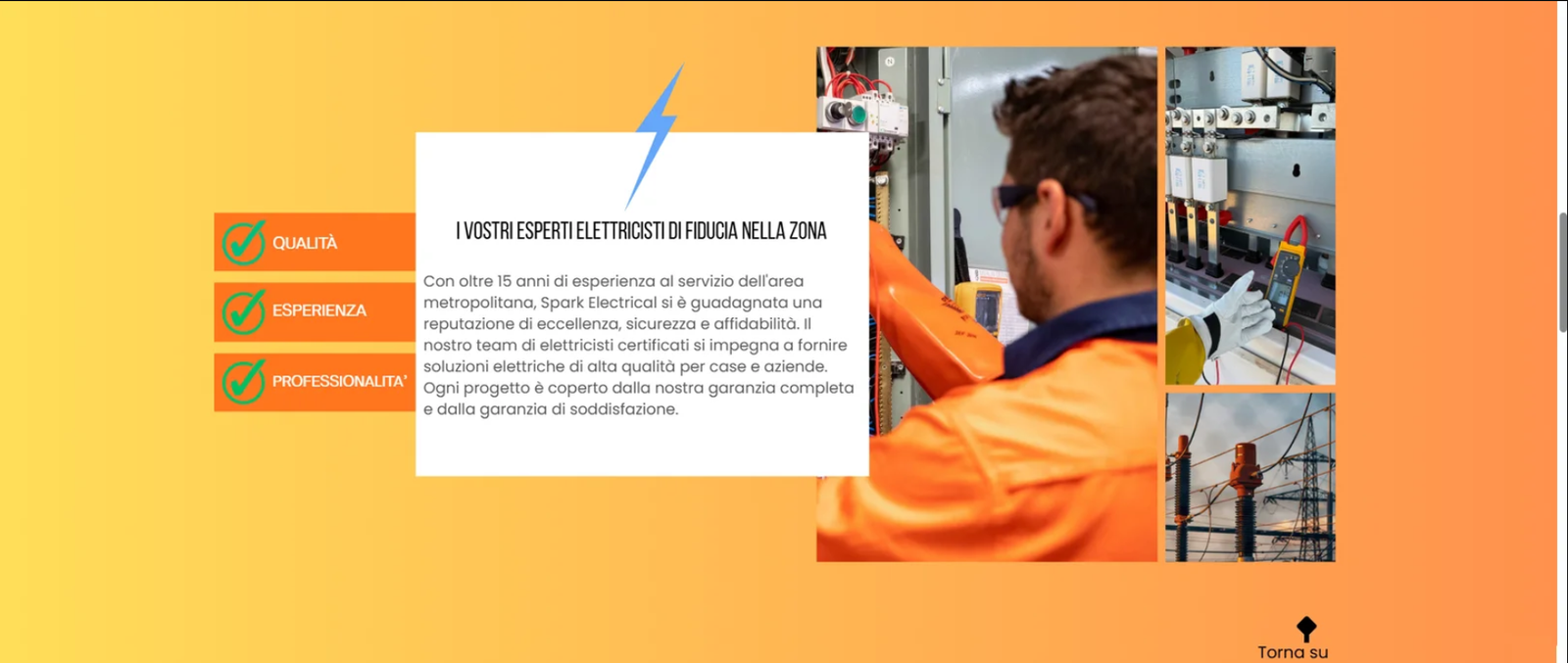 Sito economico Sito Web Elettricista 1